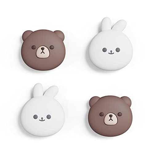 Playvital Joystick Caps For Nintendo Switch, Thumbstick Caps For Switch Lite, Analog Cover For Switch Oled Joycon Thumb Grip Caps For Switch & Switch Lite & Switch Oled - Chubby Bear & Smiley Bunny #TOP5