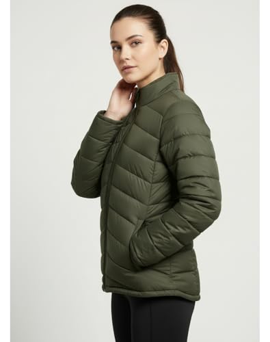 Image of FYLTR Women's Puffer Solid Color Standard Length Jacket | Winter Stylish Jackets for Women | Waterproof | Lightweight | High-Neck
