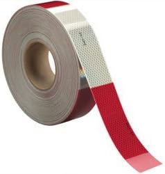 3"x50 yds 11" Red/7" Silver White, 3M Flexible Prismatic Conspicuity Tape Series 963