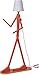 HROOME Cool Creative Floor Lamps Wood Tall Decorative Corner Reading Standing Swing Arm Light for Living Room Bedroom Office Farmhouse Kids Gift Idea- with LED Bulb (Oran Orange)
