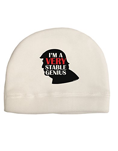 TOOLOUD I'm A Very Stable Genius Child Fleece Beanie Cap Hat White