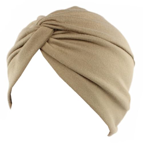 Turban Headwear for Women Pre Tied Knotted Twist Cotton Chemo Cancer Hat Caps Headwrap Grate for Daily Use