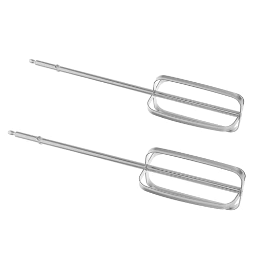 Homoyoyo 2 Piezas batidor de Mano batidora de Huevo eléctrico batidores de Mano batidor de Huevos Batidores para batidoras de Pasteles Silver Reutilizable