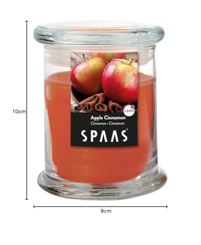 Bougie parfumée Apple Cinnamon SPAAS bocal de ménage 60h parfum maison