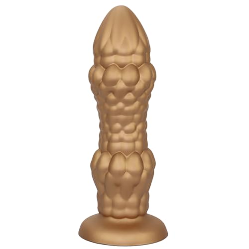 MinYn アナルプラグ 凹凸あり 吸盤仕様 液体シリコン 三つのサイズ L：8.7cmX30cm - 画像1