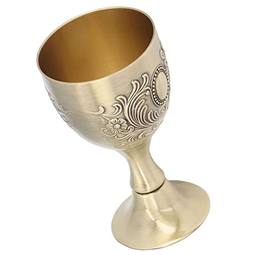 Hztyyier Copa de Cáliz Real de 200 Ml, Copa de Vino de Grabado Hecho a Mano de 4,41 Pulgadas para Decoración Gótica de Fiesta de Bar en Casa