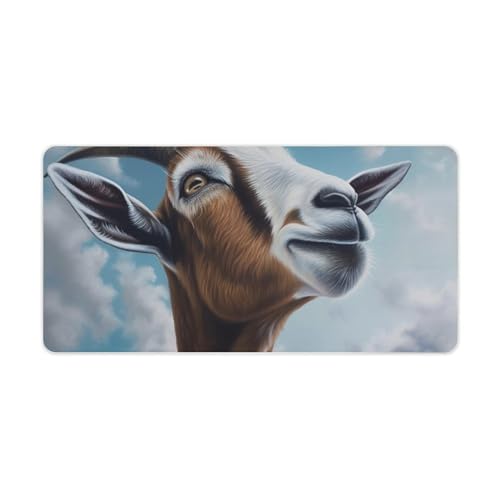 Grand tapis de souris chèvre bleue pour organiser votre bureau à la maison