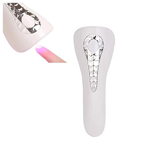 PENNY73 Lâmpada portátil de LED para secadora de unhas, lâmpada de fototerapia com fonte dupla de luz para secagem de unhas UV, ferramentas de manicure de esmalte de gel, branca