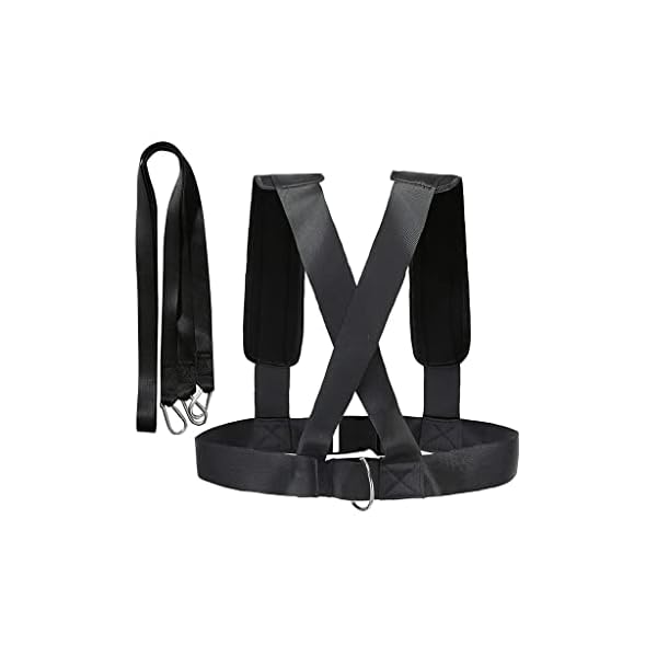 WSSBK Fitness Accessories Sled Harness Tire Pulling Harness Fitness Resistance Training Workout Adjustable Padded…