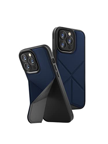 UNIQ TRANSFORMA - Coque de Protection Anti-Choc avec Support Réglable (iPhone 13 Pro, Blue)