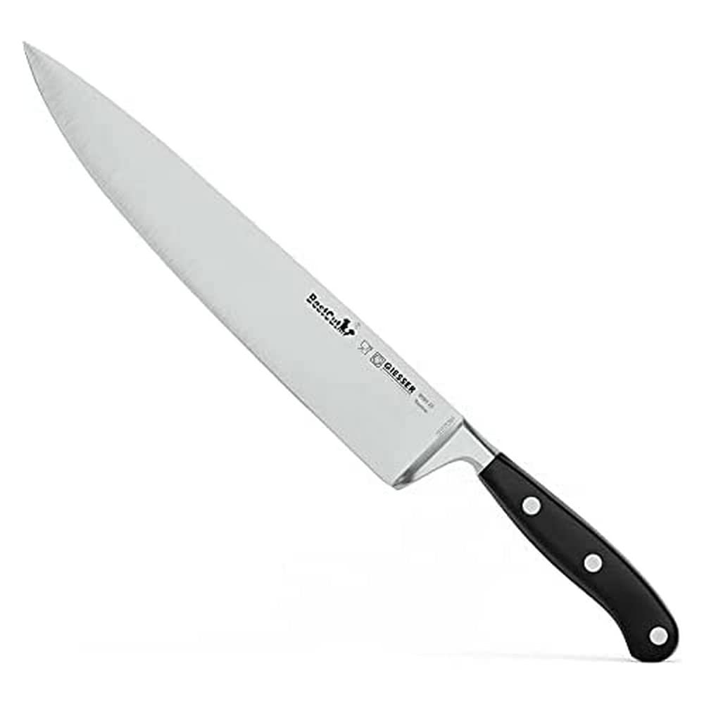 Giesser seit 1776 - Made in Germany - scharfes Kochmesser geschmiedet 25 cm BestCut, hitzebeständig, schwarz, deutsches Küchenmesser spülmaschinengeeignet, rostfrei