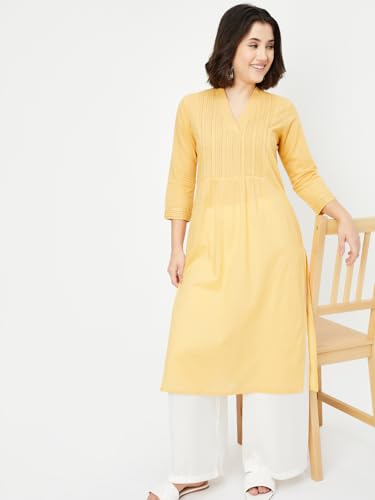 Image of Max Women's Cotton Regular Fit Casual Kurta
