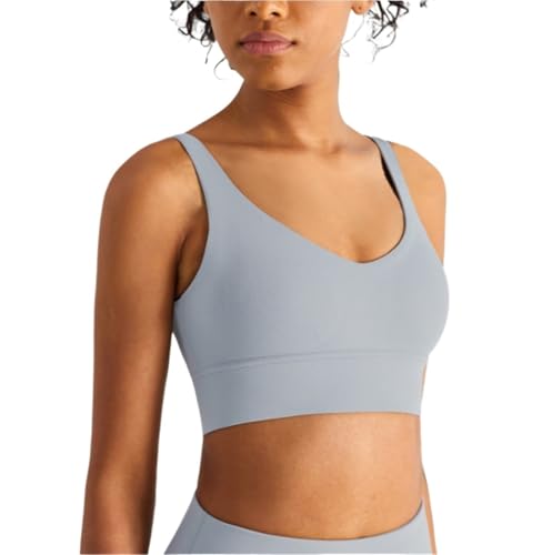 Sujetador Deportivo Sujetador Deportivo Largo Con Cuello En V For Mujer, Sujetador De Yoga Sin Aros, Top Corto Acolchado De Bajo Impacto Sujetador De Yoga Fitness(F,S)