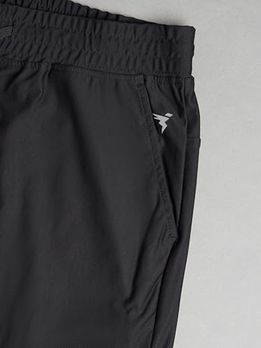 Image of TECHNOSPORT Men's Solid Slim Fit Sports Cargo Joggers DURACOOL+ Quick Dry Breathable Moisture Wicking Stretch Gym Track Pants Running Training Fitness Activewear