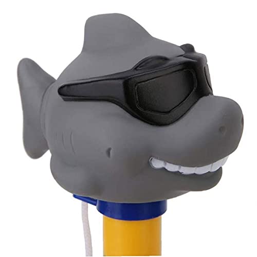 Zwembadthermometer, zwembadthermometer Drijvende temperatuurmeter Cartoon Shark vorm met touw voor zwembad Spa Hot Tub Pond - Image 4