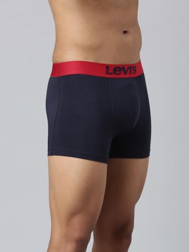 Image of Levi's 032A Trunk for Men | Supima Modal Lycra Blend | Breathable Solid Men's Underwear | 4-Way Stretch | Anti-Roll No-Dig Waistband | No Ride-Up Mid Length Fit | Stay Retention | Pack of 1
