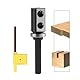 Wendeplatten Bündigfräser 8mm Schaft, Bündigfräser Oberfräse mit 4 Schnittflächen Austauschbare Hartmetall(HW), D=19mm , NL=30mm Unten Lager Bündig Trimmen Router Bits für Kantenbearbeitung