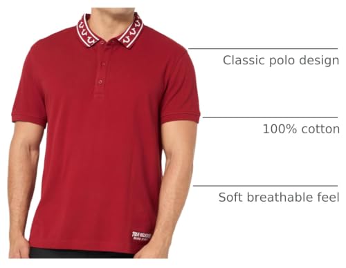 Polo True Religion Hombre Relaxed Rojo Talla Large miniatura 4