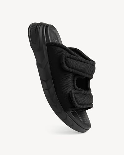 Women's Chunky Platform Sandals with Stretch Knit Upper & Memory Foam - Comfortable Summer Chunky Heel Slippers2