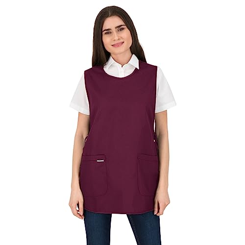 PALLTEX Ampato Überwurfschürze Kittelschürze Damen/Herren Schürze mit Tasche Arbeitsschürzen Verstellbare (Hellgrau)