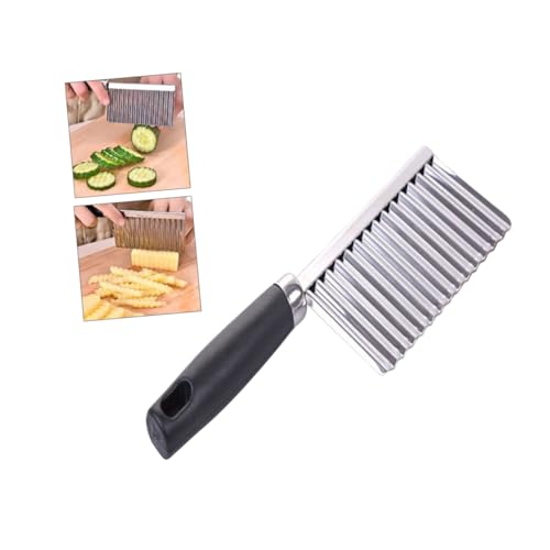 Cortador de papas ondulado multiusos de acero inoxidable miniatura 1