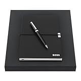HUGO BOSS Juego de bolígrafo Gear Icon y bloc de notas A5 Elegance Storyline en caja de regalo, HPBH124A