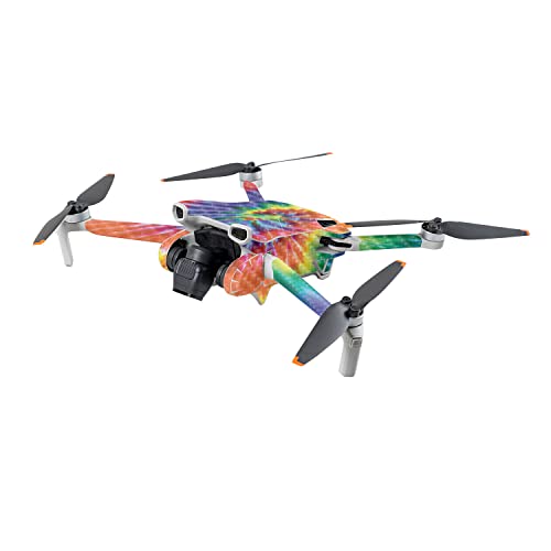 Image of MightySkins Carbon Fiber Skin Compatible with DJI Mini 3 - Tie Dye Spiral | Protective, Durable Textured Carbon Fiber Finish | Easy to Apply | Made in The USA