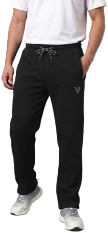 Van Heusen Men’s Track Pant | Side Zipper Pockets |Mid-Rise| Comfort Fit | Cotton Blend | Breathable & Casual | Easy Stain Release| Anti-Static Fabric | Activewear | Drawstrings | Style 50052