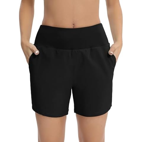 Havideto Women's High Waist Swim Shorts Cover