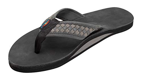 Image of Rainbow Sandals Mens The Bentley Luxury Leather - Single Layer Arch Hand Woven Strap