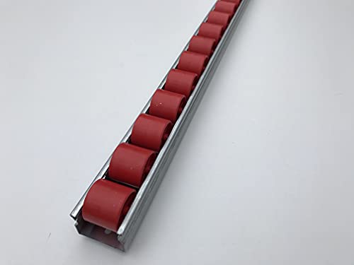 Rouleaux et galets plastique Ø 28 mm sur rail de 1 m pour un roulement fluide sans effort