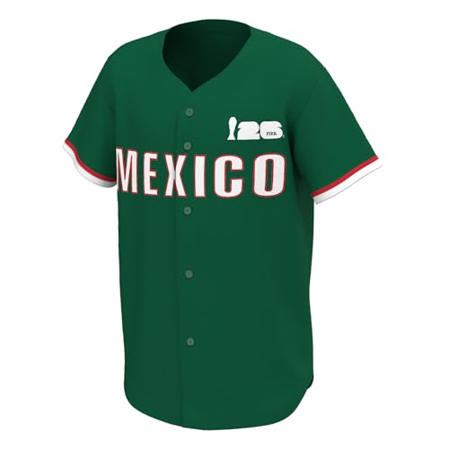 Image of Outerstuff FIFA World Cup 2026 Mens Short Sleeve Button Front Baseball Jersey