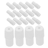 TOYMYTOY 20個 伸縮ポールジョイント ハンドルネジアダプター 交換用延長ポールアダプター 伸縮棒接続アダプター クリーニングツール用コネクタ 伸縮ポール用コネクタ プラスチック 白い