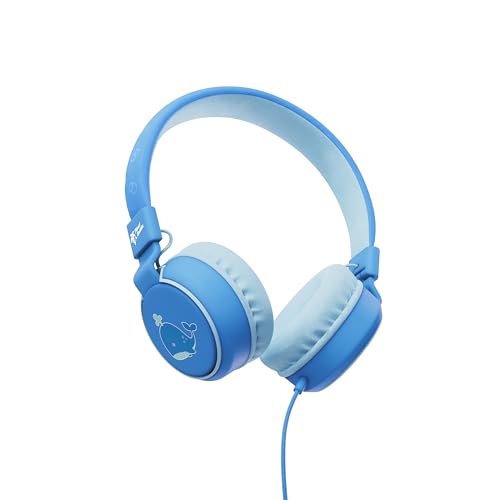 Planet Buddies Kids Headphones, Wired On-Ear Headphones Designed for Kids, Made from Recycled Plastic - Blue, Noah The Whale by Planet Buddies - Image 2