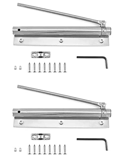 Qwork Door Closer, 2 Pack Safety Spring Automatic Door Closer, Easy Installation, Soft Closing Door Controls Residential, Light Duty Commercial Door Closer #TOP6
