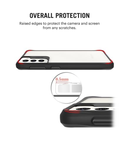 Image of DailyObjects Case for Samsung Galaxy S23, Drop Protection Polycarbonate Black Hybrid Slim Shockproof Back Cover