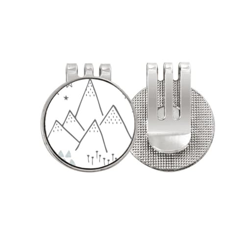 Marqueur de balle de golf magnétique motif herbe de montagne émaillé