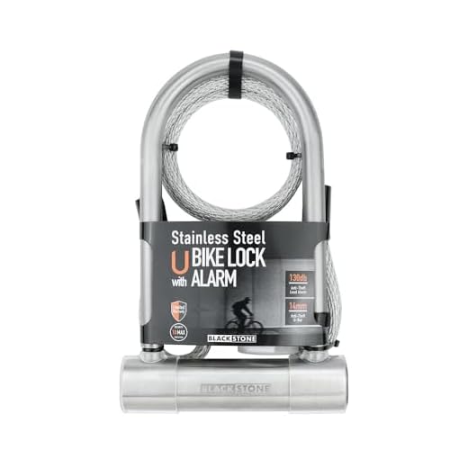 Crystal Vision Anti Theft Loud 130db Alarm Heavy Duty Bike Lock Weather Proof Multi Purpose (U Lock 14mm)