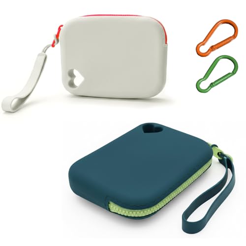 2 Pièces Porte-Monnaie en Silicone Petite Pochette Portable avec Fermeture Éclair Étanche Antipoussière Facile à Nettoyer pour Monnaie Clés Écouteurs Cartes