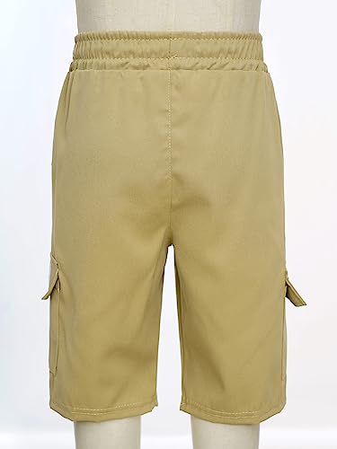 Boys Casual Cargo Shorts Classic Pull On Joggers Kids Straight Fit Short Pants for Hip Hop Jazz Street Dance Bottoms4