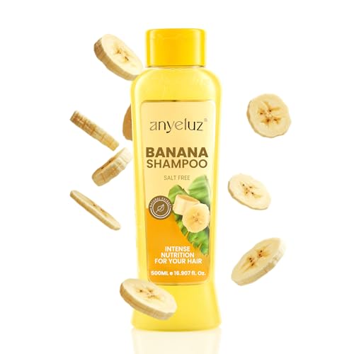 ANYELUZ Banana Shampoo for Dry Hair with Biotin & Keratin 16.9 Fl Oz