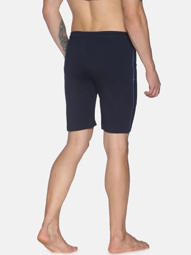 Image of Dollar Cotton Rich Fabric Solid Men's Shorts | Contrast Piping | One Side Zipper Pocket with Embossed Branding | Self Waistband with Drawcord | Wide Array of Attractive Colours