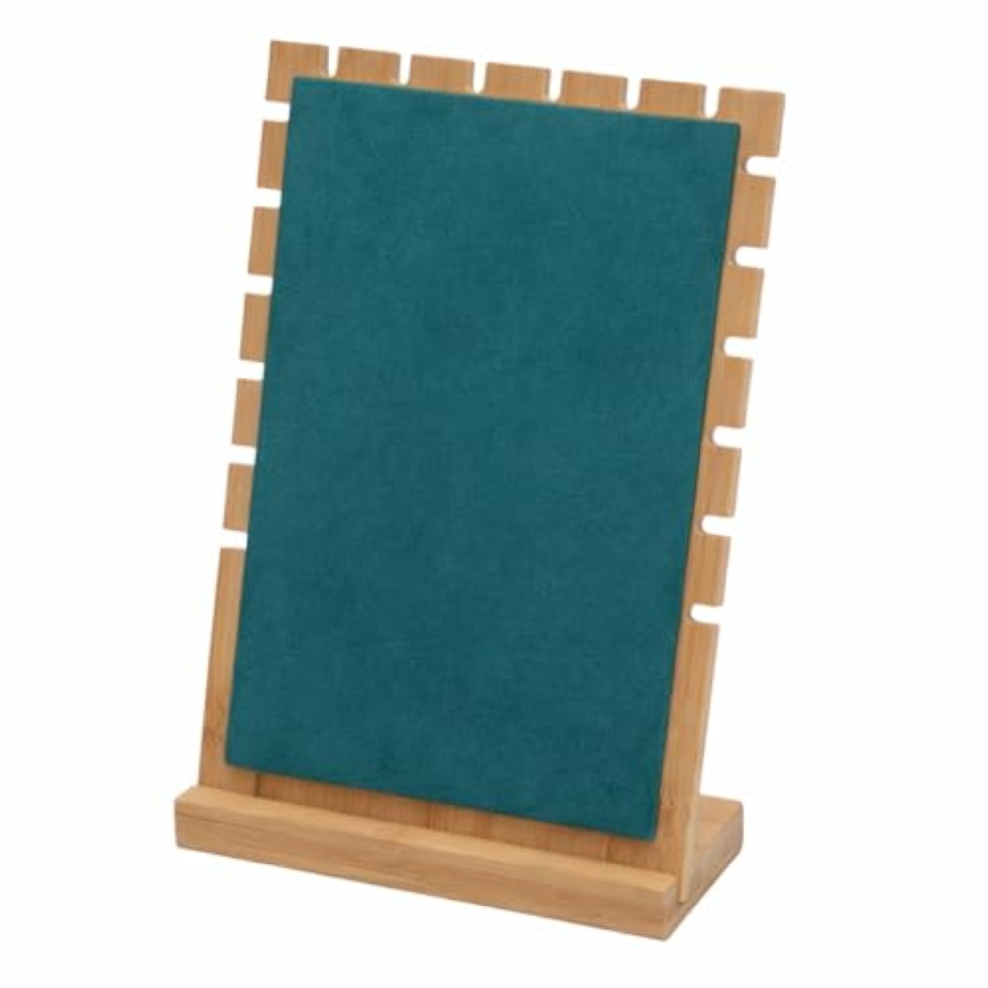Bamboo Necklace Display Stand with Fabric Panel