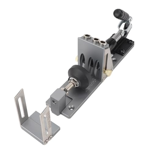Kit de Plantilla de Agujero de Bolsillo de Aleación de Aluminio (10,4x2,4 Pulgadas) - Guía Precisa de Perforación Angular Ajustable, Herramienta para Carpintería y Gabinetes