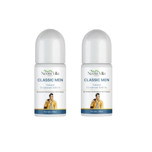 Image of Roll-On & Underarms Roll-On Duo - Alcohol-Free, Silicon-Free, Paraben-Free, Elegance Infused, Underarm Whitening Natural Roll On, Deodorant For Women&Men - 50 ml (CLASSIC MEN PACK OF 2)
