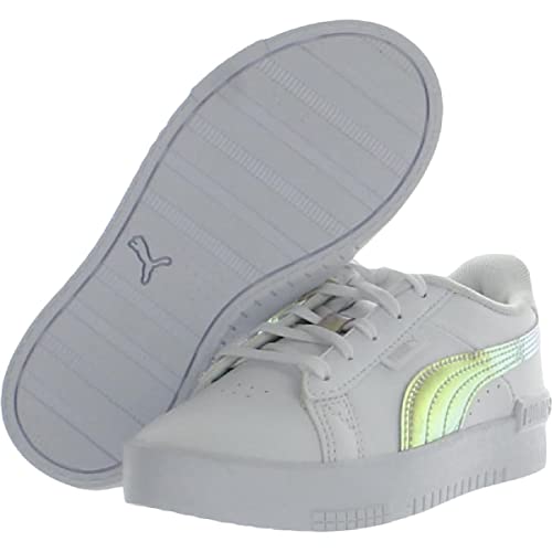 PUMA Jada Holo PS Girls' Toddler-Youth Sneaker 13 M US Little Kid White-White-Silver-Purple-Multi3