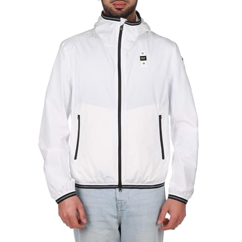 Blauer Giacca a vento bianca da uomo L