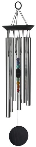 Woodstock Chakra Windchime with 7 Stones, 24.5-Inch Outdoor, Home, Garden, Supply, Maintenance