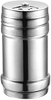 sourcing map Stainless Steel Dredge Salt/Sugar / Spice/Pepper Shaker Seasoning Cans with Rotating Cover 79mmLx44mmD