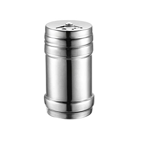 sourcing map Stainless Steel Dredge Salt/Sugar/Spice/Pepper Shaker Seasoning Cans with Rotating Cover 79mmLx44mmD